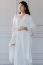 Full-length view of Sufaira with dupatta draped over shoulder