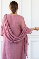 Aarza Kurti back view highlighting fabric and flowy design