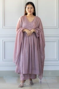 Full length image of Mauvika Kurti Set with matching dupatta