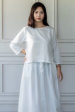 Front view of Hawa-e-Sukoon Kurti Set in soft fabric
