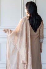 Back view of GulBagh kurti with sheer dupatta draped gracefully